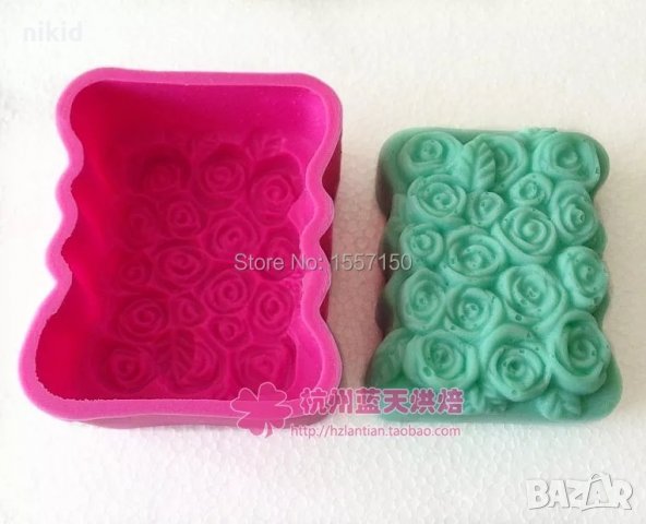 Рози розички завъртулки дълбок силиконов молд калъп форма отливка сапун гипс