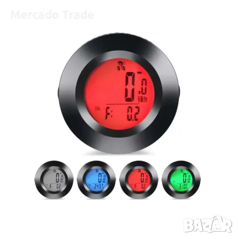 Компютър за велосипед и мотопед, LCD дисплей с три цвята, Водоустойчив, снимка 3 - Аксесоари за велосипеди - 49881654