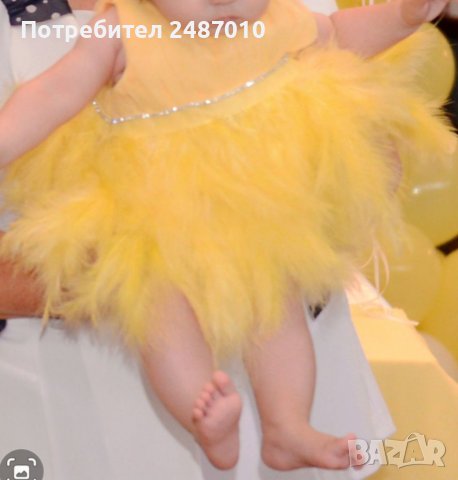 Рокля с пера за бебе , снимка 3 - Бебешки рокли - 40756671