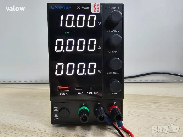 Регулируемо лабораторно захранване 30V / 10A захранващ блок регулиране на ток и напрежение USB TypeC, снимка 4 - Друга електроника - 56172013