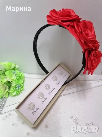 Китка за глава, вариант 25, снимка 8 - Шноли, диадеми, ленти - 53488909