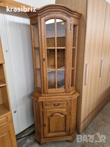Масивна Ъглова Витрина внос от Германия! , снимка 2 - Секции и витрини - 53506970