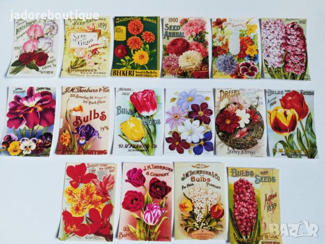 Скрапбук стикери Flower seeds - 16 бр/к-кт , снимка 2 - Други - 40841721
