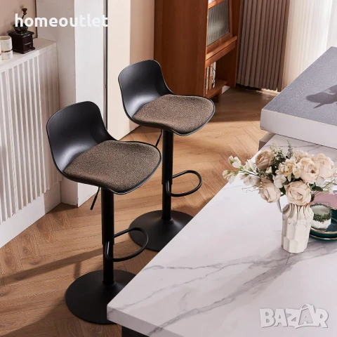 Комплект бар столове - EUYY102-KS-1909BK-CF - 2бр, снимка 5 - Столове - 51106403