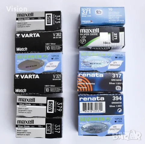 БАТЕРИЯ ЗА ЧАСОВНИК КОЛА АПАРАТИ ИГРАЧКИ.БАТЕРИИ LR SR626 SW CR SR AG1 364 621 377 626 371 921 395, снимка 7 - Друга електроника - 55994263
