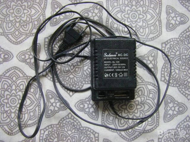 Работещ адаптор/токоизправител  АС 220V/DC 1.5V-12V,1200mA със светодиодна индикация 