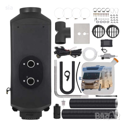 Суха дизелова печка за монтаж, мощност	2 kW, 5 kW или 8 kW 