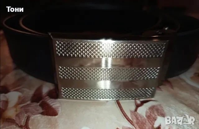 Нов Стилен Мъжки Колан Изцяло от Естествена Кожа 130см.