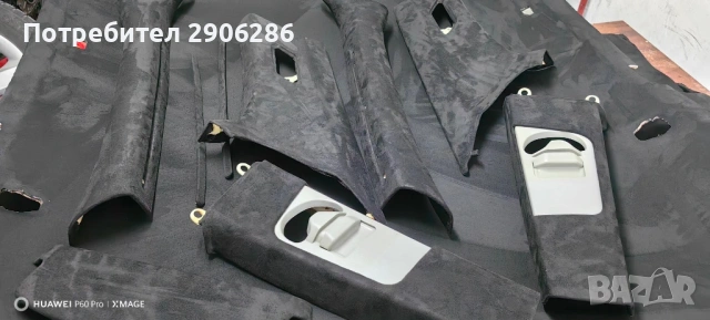 Таван с колонки черна алкантара BMW E46 coupe, снимка 2 - Части - 53016757