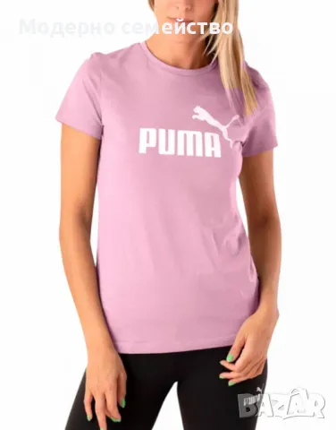 Дамска тениска PUMA Essentials Logo Tee Mauved Out, снимка 1 - Тениски - 49246449