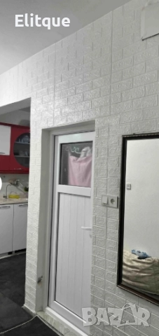 🧱 Декоративен 3D тухлен тапет – самозалепващ се, бял (77х70 см)  , снимка 3 - Други - 52908977
