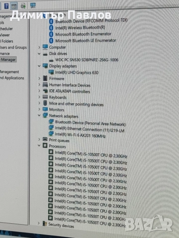 HP ProDesk 400 G6 Mini / Intel i5-10500T / 256GB / 16GB / UHD 630 / Wi-Fi, снимка 7 - За дома - 52573155