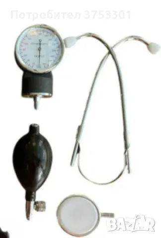 Надежден механичен апарат за кръвно налягане с вграден стетоскоп, снимка 3 - Друга електроника - 47896681