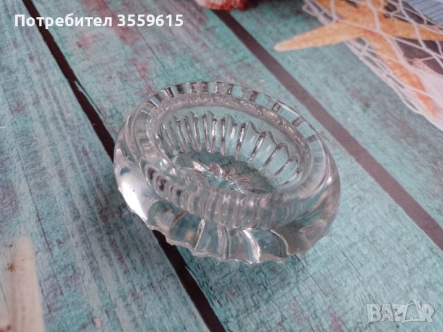 стъклен пепелник от кристал от Италия, снимка 1