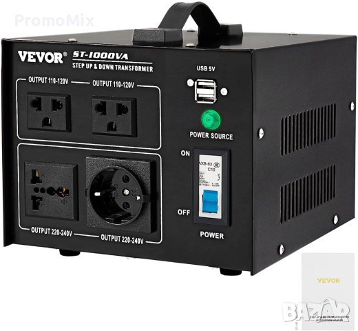  Преобразувател на напрежение VEVOR ST-1000VA 800W трансформатор на напрежение, снимка 6 - Стругове - 40471086