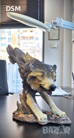 Нова Статуетка Вълк - Сувенир Подарък 27см