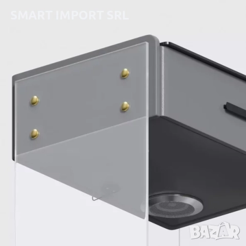 Интелигентно нощно шкафче Smart Heater Led, безжично зареждане, Bluetooth, сив, снимка 2 - Шкафове - 51999427