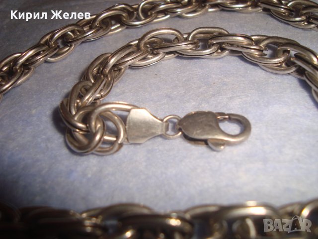 МЕГА КРАСИВ ВИНТИДЖ СТАР СРЕБЪРЕН ЛАНЕЦ СРЕБРО 925 РЕТРО АРТ ПЛЕТКА РЪЧНА МАЙСТОРСКА ИЗРАБОТКА 25976, снимка 11 - Колиета, медальони, синджири - 35949877
