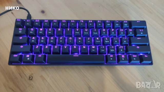 Механична геймърска клавиатура MIZAR MZ 60 LUNA сgateron optical brown суичове, снимка 3 - Клавиатури и мишки - 56018122