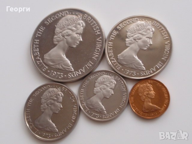 сет 5 монети Британски Вирджински о-ви 1973; British Virgin Islands, снимка 2 - Нумизматика и бонистика - 39442340