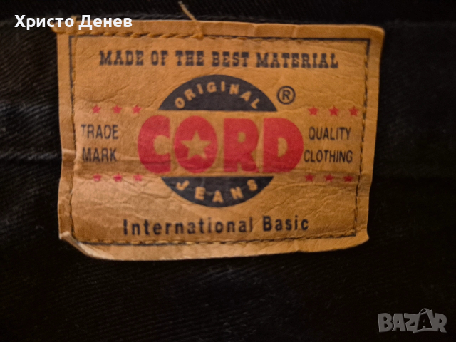 дънков панталон черен за едър мъж XXXL, чисто нов, марка CORD original jeans, мек приятен на пипане , снимка 4 - Панталони - 53695768