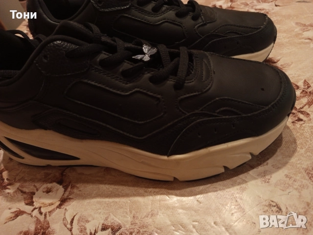 BERSHKA Оригинал Нови Кожени Дамски Маратонки 39, снимка 13 - Маратонки - 52793485