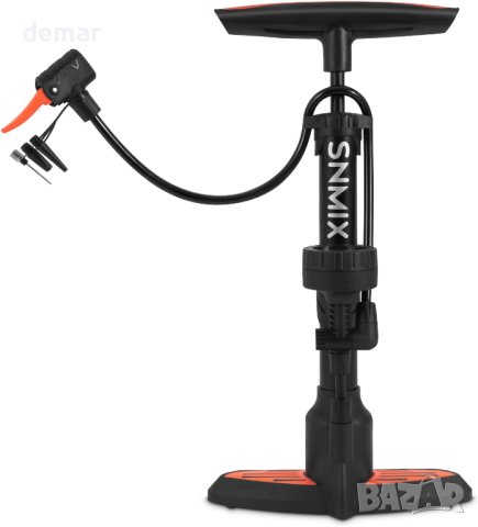 Велосипедна помпа SNMIX с манометър, велосипедна ръчна помпа за всички велосипеди