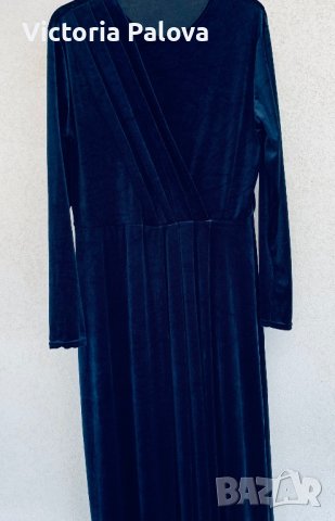 Дълга рокля тренд кадифе Франция, снимка 7 - Рокли - 39551319