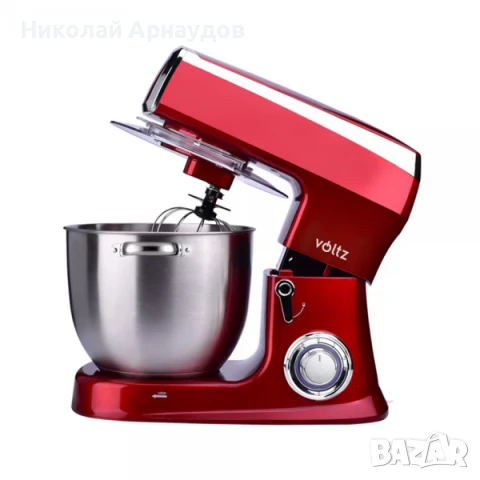 Планетарен миксер Oliver Voltz OV51115A, 2100W, 7.5 литра, Купа инокс, 3 бъркалки, 6 степени + Pulse, снимка 7 - Миксери - 50559884