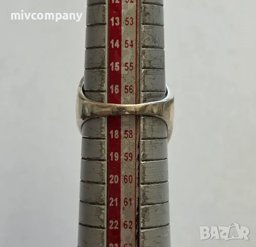 Сребърен Пръстен 5.88гр. Размер 57., снимка 4 - Пръстени - 56011582