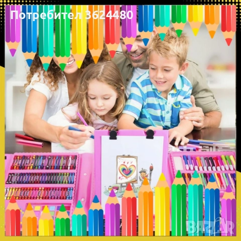 Розов Комплект за Творчество 208 Части 4718, снимка 6 - Рисуване и оцветяване - 52618815