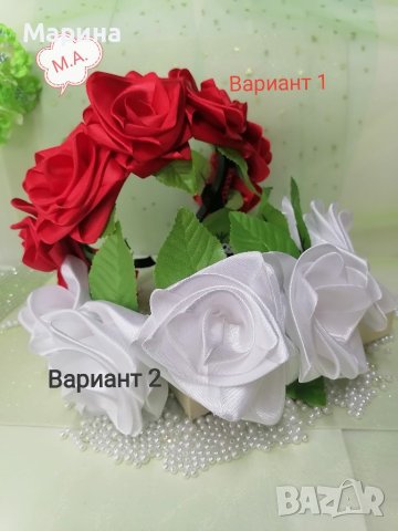 Красива Диадема " 7 червени рози", снимка 9 - Шноли, диадеми, ленти - 41588748