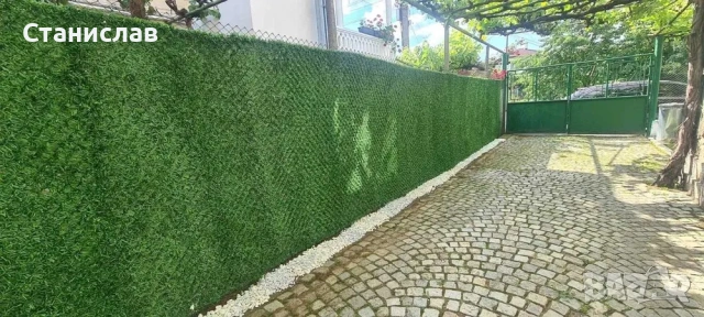 Декоративна мрежа 95% плътност - имитация на жив плет с UV защита, снимка 7 - Огради и мрежи - 53322574