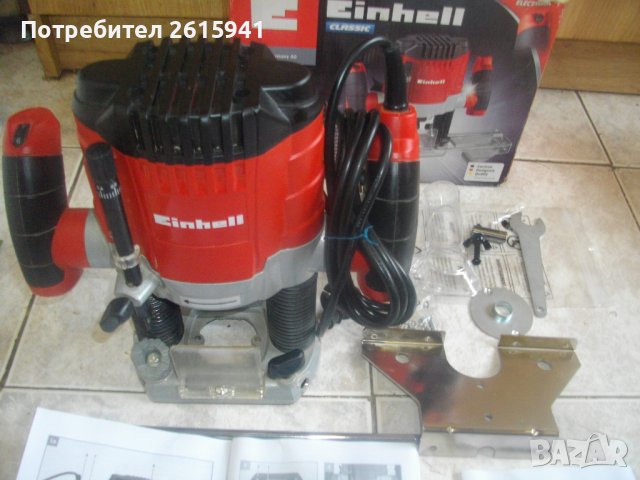 Нова Фрезова Машина-Оберфреза-Комплект-900W/1100W-De Fonceuse/Eihnell-6-8мм-Ход 50-55мм-Отлична, снимка 4 - Други инструменти - 41455800