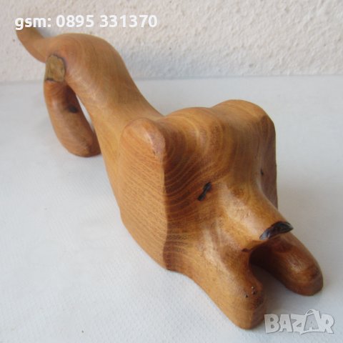 Куче от дърво, отварачка, фигура, дърворезба, дърво, снимка 4 - Статуетки - 40211865