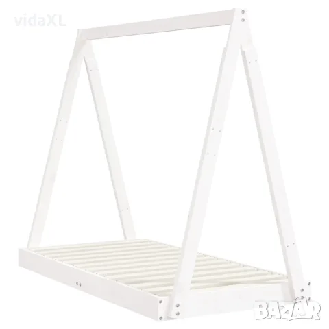 vidaXL Рамка за детско легло, бяла, 70x140 см, бор масив, снимка 3 - Бебешки легла и матраци - 56148159