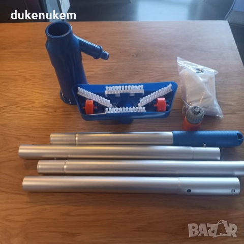 Прахосмукачка за басейн, с четка и 4 подвижни алуминиеви пръта, 143 см, снимка 8 - Басейни и аксесоари - 52209142