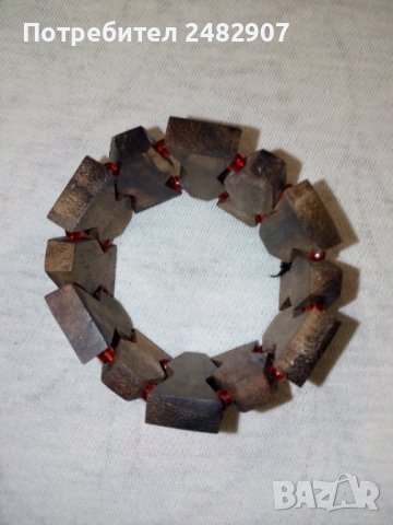 Стара дървена гривна, снимка 6 - Антикварни и старинни предмети - 40486393