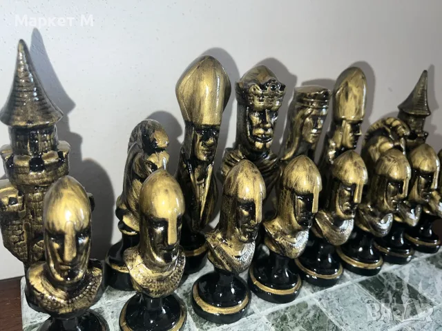 Уникален Шах от мрамор и гипс, снимка 5 - Други спортове - 56120006