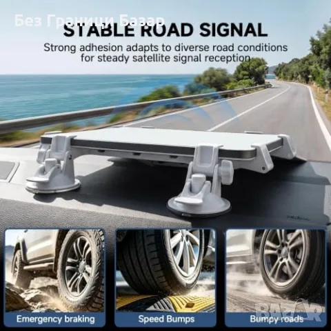 Нов държач Starlink Mini Car Mount автомобилна стойка с вендуза за табло стъкло, снимка 3 - Селфи стикове, аксесоари - 56132944