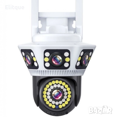 Пълноцветна панорамна 6K Wi-Fi камера за нощно виждане, снимка 2 - Друга електроника - 52744036