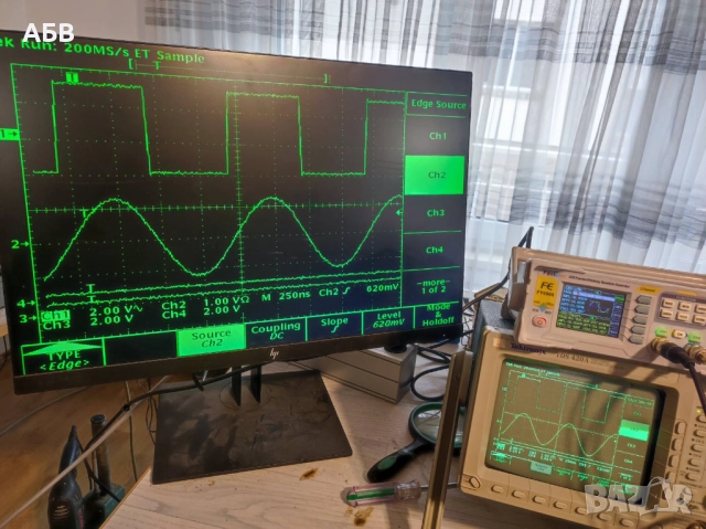 Продава се двуканален функционален генератор 100Mhz, снимка 15 - Друга електроника - 51813891