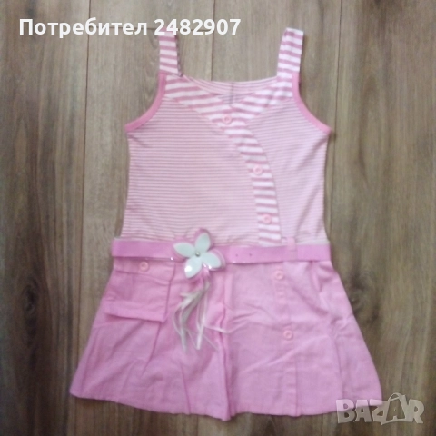 Розова детска рокля, снимка 2 - Детски рокли и поли - 51632062
