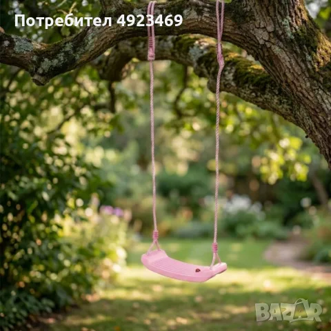 Детска градинска розова люлка – здрава, безопасна и регулируема до 75 кг, снимка 2 - Детски люлки - 55717750