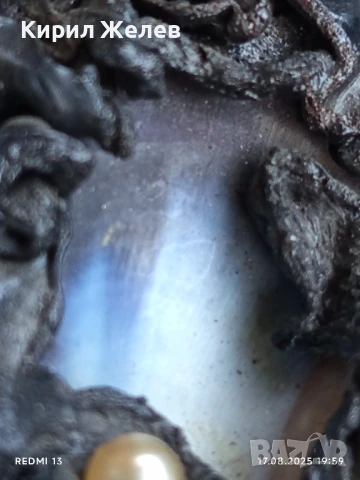 Арт брошка ръчна изработка с перла много красива 27023, снимка 3 - Други - 51395751