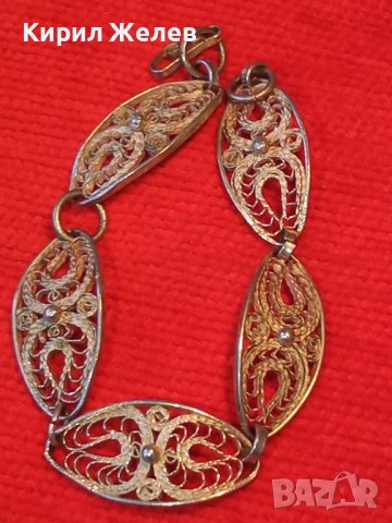 19 ВЕК ФИЛИГРАННО СРЕБРО РЪЧНА ЮВЕЛИРНА ИЗРАБОТКА КРАСОТА СРЕБЪРНА ВЪЗРОЖДЕНСКА ГРИВНА УНИКАТ 20565, снимка 3 - Антикварни и старинни предмети - 33133788