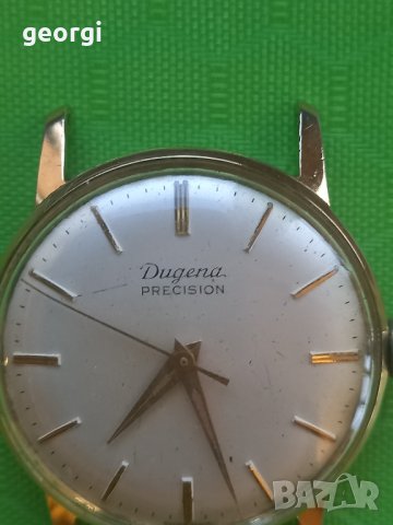 швейцарски позлатен часовник Dugena precision , снимка 2 - Мъжки - 44302055