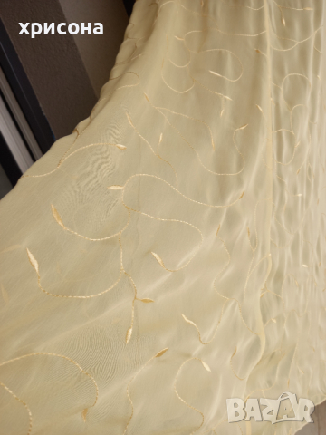 Бална(официална ) дълга рокля в пастелно жълто-зелено, снимка 6 - Рокли - 35935129