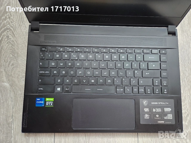 MSI GS66 Stealth 11H I7 11800H/RTX 3080 16GB/ RAM 32GB /SSD 512GB, снимка 3 - Лаптопи за работа - 53710972