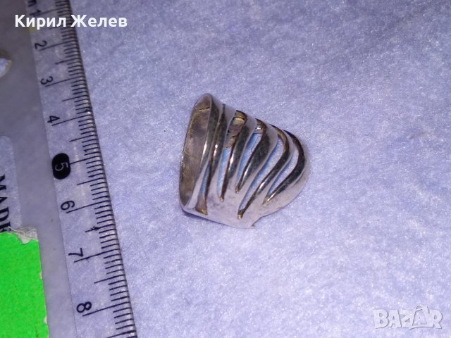 ЕФЕКТЕН АЖУРЕН МОДЕН СРЕБЪРЕН АРТ ПРЪСТЕН СРЕБРО 925 МАЙСТОРСКИ 36120, снимка 15 - Пръстени - 39471387
